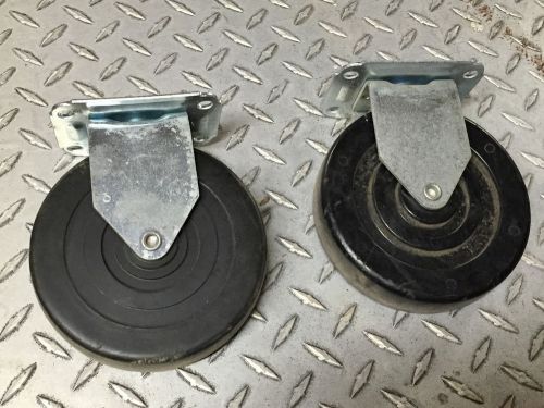 Heavy duty 5 inch rigid caster wheels(2) for sale