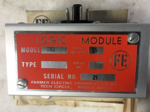 *NEW* FARMER ELECTRIC-INDUSTRIAL CONTROL SYSTEMS- LOGIC MODULE TR-3