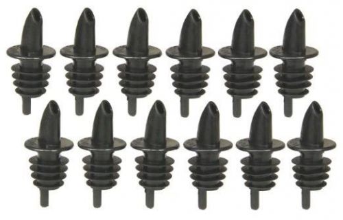 144 Black Plastic Liquor Pourer Free Flow  Bottle Pour Spout Stopper  12 Dozen