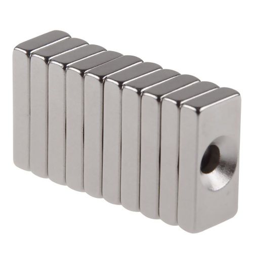 10/20/50/100pcs super strong magnets 20x10x4mm hole 4mm rare earth neodymium n50 for sale