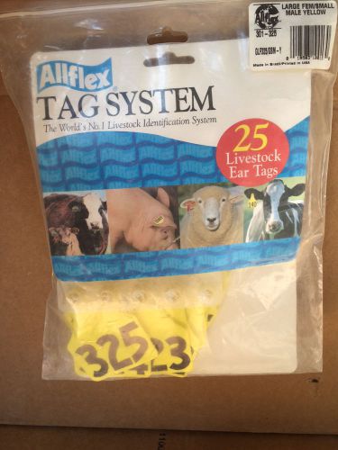 Allflex Yellow Large Ear Tags # 301-325