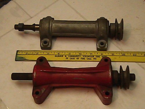 2 SMALL BELT DRIVEN ARBOR&#039;S  GRINDER GAS ENGINE BLACKSMITH   METAL SHOP TOOL