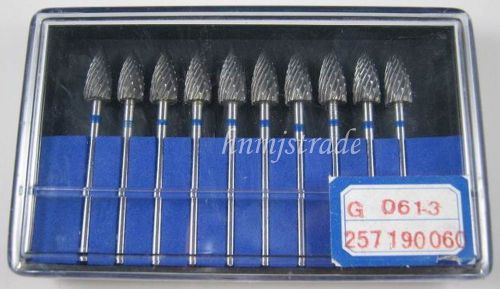 1 Box 10 Pcs Dentistry Steel Tungsten carbide burs Dental Equipment G6