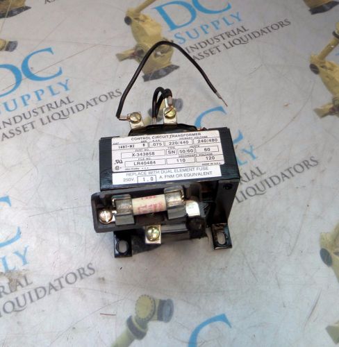 ALLEN BRADLEY 1497-N2 X-343858 SER B 0.75 KVA CONTROL CIRCUIT TRANSFORMER