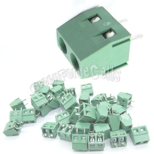 100 pcs 127-2P 2 Pin 5.0mm Pitch PCB Screw Terminal Block Connector 2 Positions
