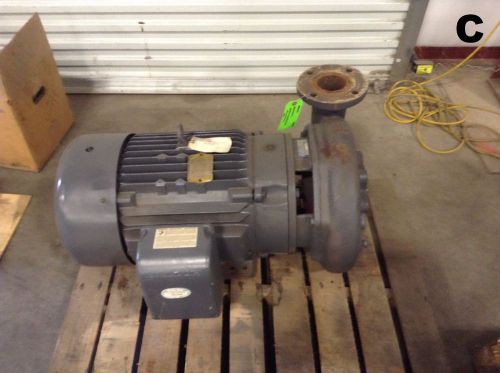 Goulds 3656 end suction flanged centrifugal  pump 3x4-13 w/ baldor 25 hp motor for sale