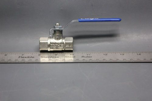 NEW LEGRIS 1/4&#034; STAINLESS STEEL BALL VALVE 1/2PSIG (S18-1-76D)
