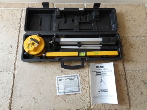 Cen-Tech 16&#034; Laser Level Model 90980 W/360 Degree Rotating Head Tripod + Case