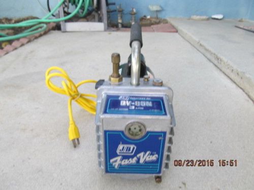 JB DV-85N FAST VAC 3 CFM 2 STAGE VACUUM PUMP WORKS GREAT