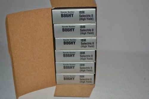 *6 PACK* Nu-Kote B86HY-6 HIGH YIELD IBM Selectric II Ribbon Cartridge