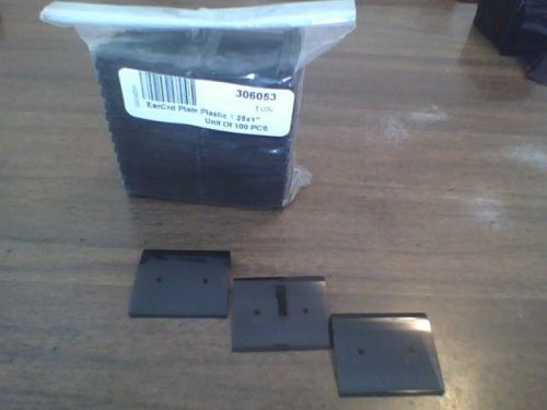 Earring Cards Clear Black Plastic 1.25&#034; x 1&#034; 100 pcs