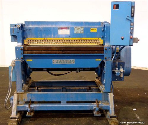 Used- Wysong 52&#034; Wide In-Line Shear, Model 1052-P. Driven by a 10 hp, 3/60/230/4