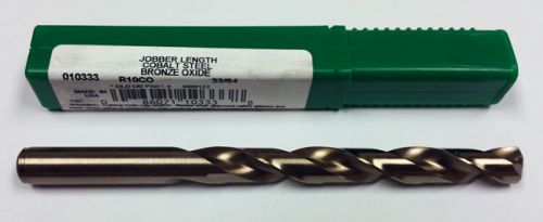 33/64&#034; COBALT JOBBER LENGTH DRILL, 4-13/16&#034; LOF, 6-5/8&#034; OAL, PTD R10CO Precision