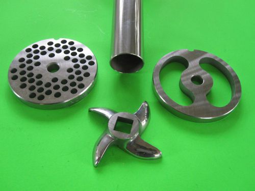 #22 4pc Combo s/s Meat Grinder Sausage Stuffer plate et