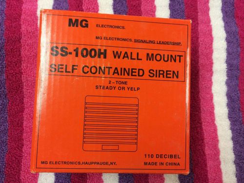 MG ELECTRONICS SS-100H WALL MOUNT SELF CONTAINED SIREN NEW