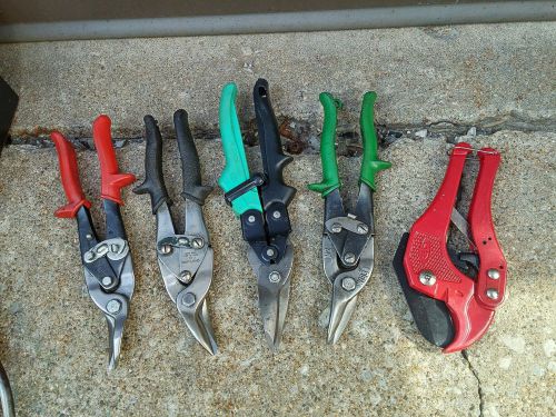 Misc. hvac mechanic tin snips-malco, craftsman, wiss, bluebird for sale