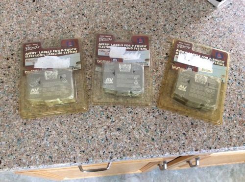 Lot of 3 new p touch avery address labels av1957 brother pt 2600 2610 3600 9600 for sale
