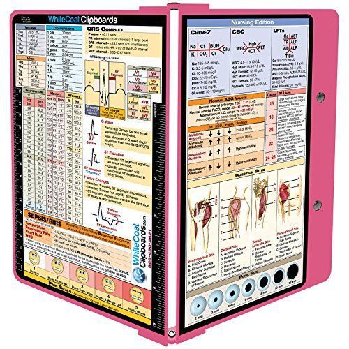 WhiteCoat Folding Medical Clipboard Nurse Doctor Document Tool Healthcare Pink