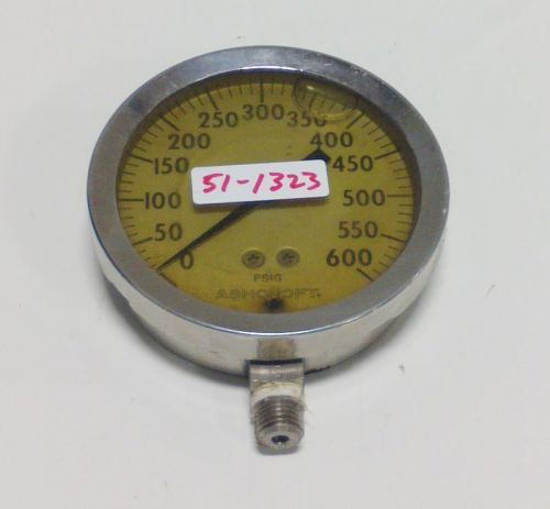 ASHCROFT 0-600 PSI  LIQUID FILLED GAUGE