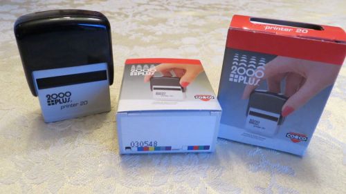 2 black self inking stamp 2000 plus printer 20 p20 for sale