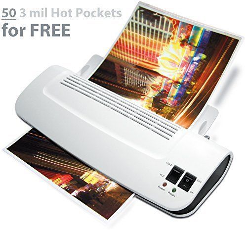 New: Zoomyo 9&#034; Hot &amp; Cold Laminator Kit Z 9-5 Includes 50 x 3 mil Hot Pockets,