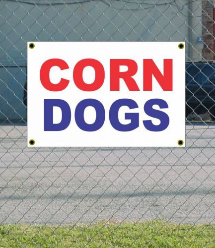 2x3 CORN DOGS Red White &amp; Blue Banner Sign NEW Discount Size &amp; Price