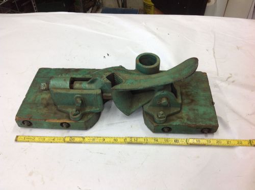 Ay mcdonald well pump pipe holder mounted on wood block stampings 275 &amp; 81-730 for sale