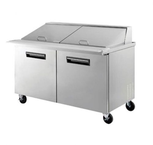 NEW 2 DOOR 13CuFT Maxx Cold M# MCR48M Megatop Salad/ Sandwich Prep Table w/ Pans