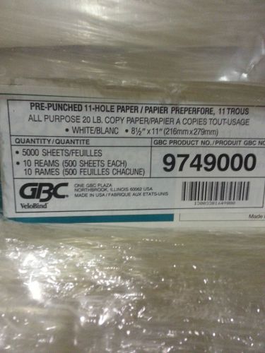 Copy Paper Velobind PrePunched Copy Paper By GBC Approx. 40 cases
