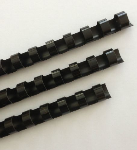 1/4&#034; Plastic Binding Combs - &#034;BLACK&#034; - Set of 25