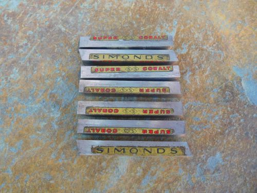 SIMONDS SS SUPER COBALT  5/16&#034;x 5/16&#034;x 2 1/2&#034; Tool Bits ,Lot of 7 Pcs