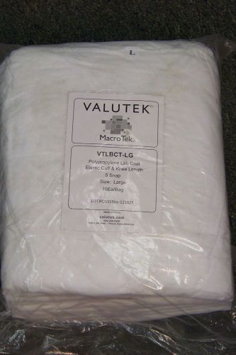 New valutek macro tek vtlbct-xxxxl pp 5 snap lab coat size large ~ 10 ct ~ 4x for sale