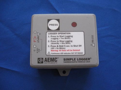 AEMC L610 THERMOCOUPLE TEMPERATURE SIMPLE LOGGER with new TC