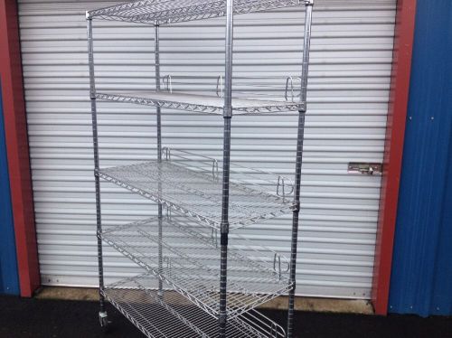 Metro type metal storage racks with casters heavy duty for sale