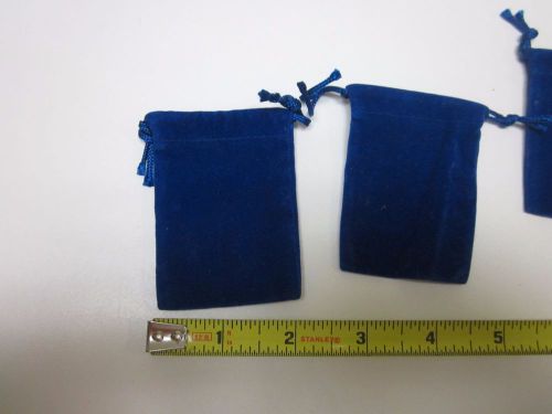 lot of 3 Packing VELVET Jewelry Drawstring Gift Bag Storage POUCHES --BLUE