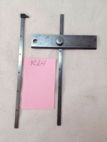 L.s. starrett no. 46 right angle square depth gage. hook scale 6&#034; usa made (k64) for sale