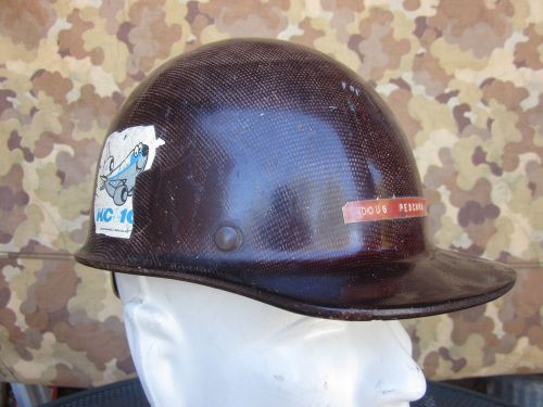 Vintage McDonnell Douglas Factory MSA Fiberglass Hardhat w KC-10 Tanker Decal