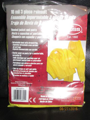 Boss 10 mil 3-piece rain suit NEW