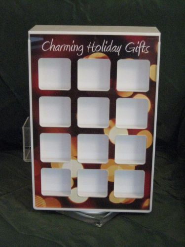 Acrylic revolving/rotating display case for countertops showcases hanging charms for sale