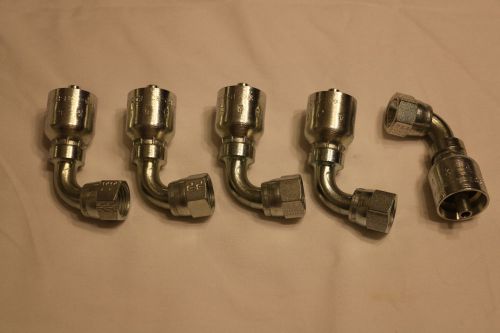 13943-6-4 parker # 6 female jic 37degree x 1/4&#034; i.d. hose fitting qty 5 for sale