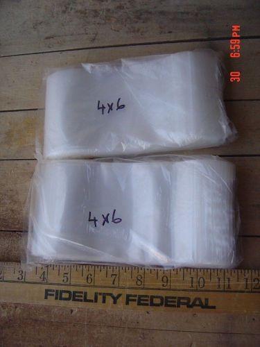 200 LDPE 4x6 CLEAR Zip Lock Plastic Bags Ziplock