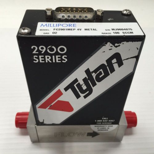 Tylan mfc fc-2901mep 4v metal mass flow controller 2900 series, 100 sccm, o2 for sale