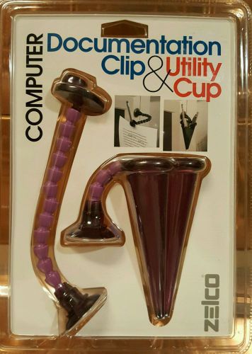 NIB! Zelco Computer Documentation Clip &amp; Utility Cup