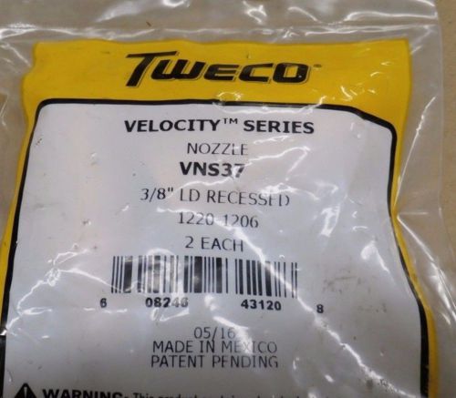 TWECO VELOCITY 1220-1206 SERIES NOZZLES, VNS37, 3/8&#034; RECESSED TIPS,