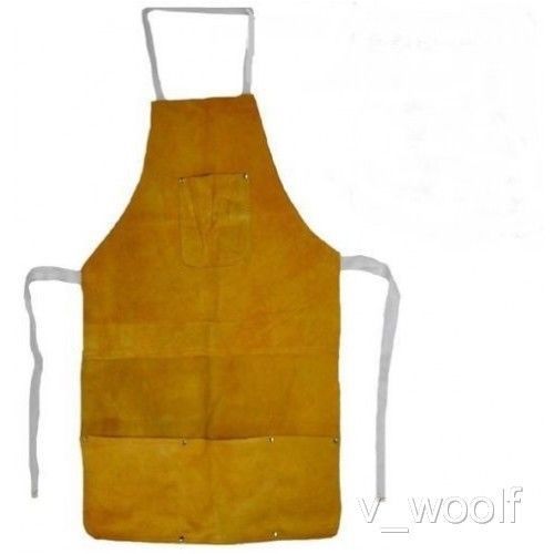 Split leather welding apron 4 pockets for sale