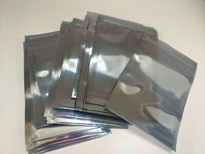 100pcs 10*15cm  Anti Static Bag APET Translucent silver Resealable Zip Lock