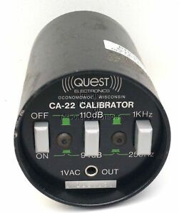 Quest CA-22 Sound Level Acoustic Calibrator 114dB/94dB - 250Hz/1000Hz Read  C