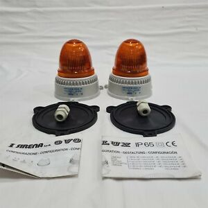 Lot of 2 Sirena Ovulux PG9-X Flashing Beacon. Amber. 230 Volts AC. 50/60Hz