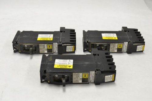 Lot 3 square d fa17015b molded case circuit breaker 15a 347v-ac 1p b204706 for sale