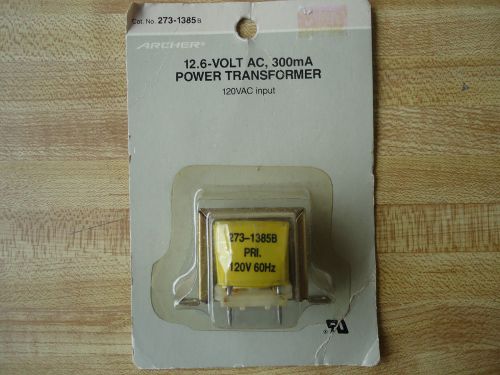 273-1385b archer radioshack power transformer 12.6volt ac, 300ma for sale